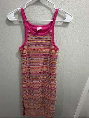 No Boundaries Pink Multi-Stripe Knit Maxi Dress